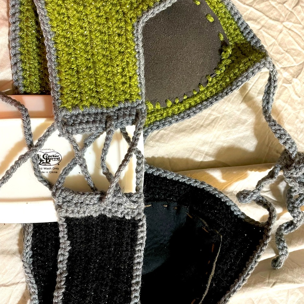 Hand made crochet crop top, worn once for fitting!